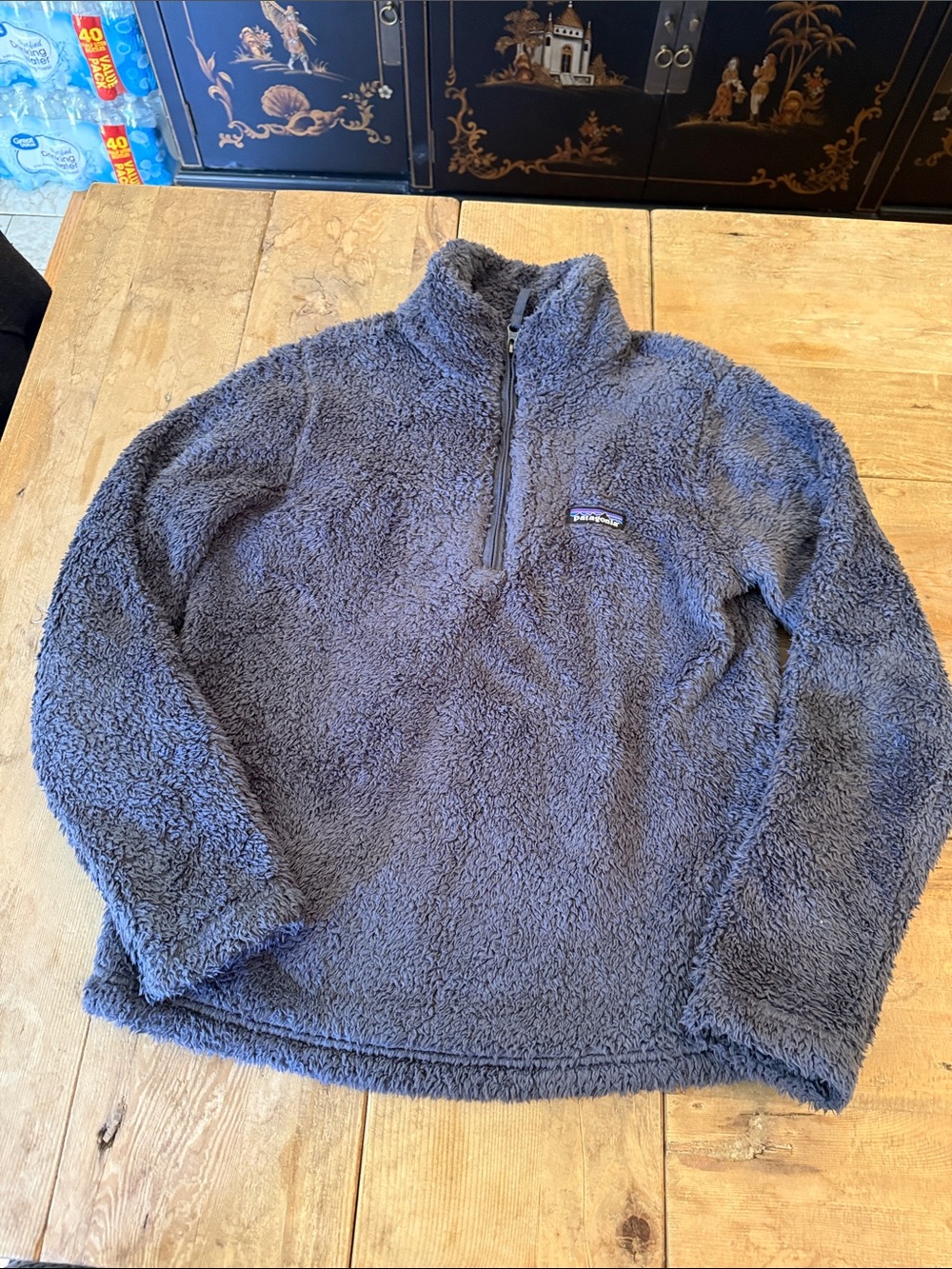 Patagonia Men's Dark Gray Sherpa Half-Zip Pullover